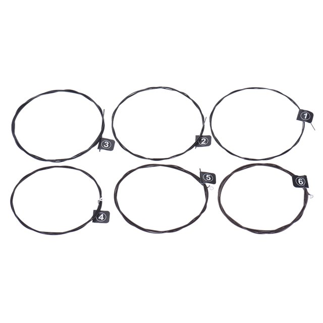 Replacement Orphee NX35-C Nylon Classical Guitar Strings 6pcs Full Set Replacement .028-.045 Nylon Core Color Steel Plated Hard Tension