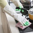 thumbnail image 3 of 1 Pair PVC Kitchen Gloves - Reusable, Waterproof, and Protective for Cooking and Cleaning Safety, 3 of 8