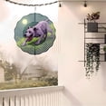 thumbnail image 6 of Purple Dog Metal Hanging Wind Spinner - Menacing Design with Concentric Waves & Moonlit Glow for Yard & Garden Decor, 6 of 6