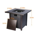 thumbnail image 5 of ENYOPRO Propane Fire Pit Table, Outdoor Gas Fire Pit Table with Lid and Lava Rock, 28" 40,000 BTU Auto-Ignition Fire Pit, CSA Certification & Strong Steel Frame, Fit for Patio Garden Yard Deck, K2963, 5 of 10