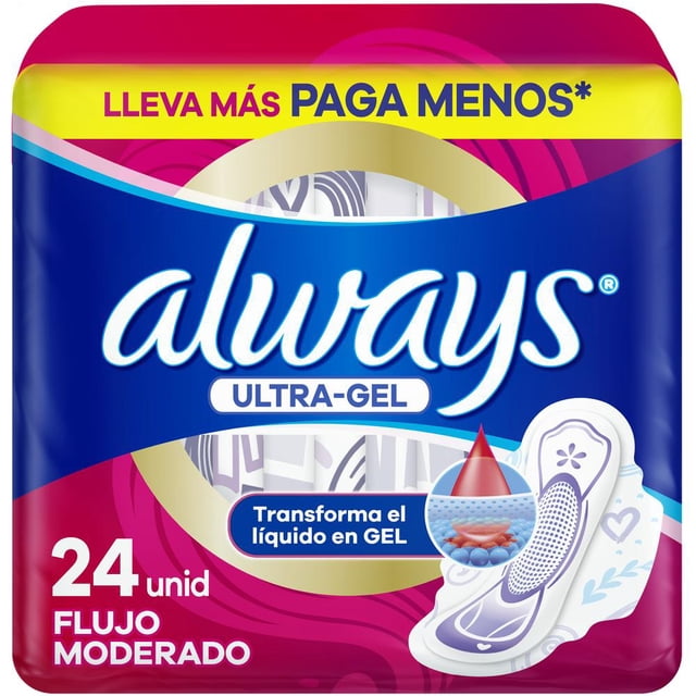 Toallas Femeninas Always Ultra-Gel Día Suave 24 pzas