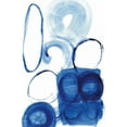 thumbnail image 2 of Fuchs, Jodi 17x24 White Modern Wood Framed Museum Art Print Titled - Blue Circle Study I, 2 of 4