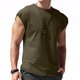 thumbnail image 4 of Men's Vest Casual Sleeveless Beach Retro Summer Solid Color Round Neck Sleeveless Vest XL, 4 of 6