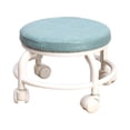 thumbnail image 1 of Taburete de asiento de rodillo bajo, taburete de rueda de polea, taburete giratorio de 360 degree, taburete pequeño y cómodo para pedicura, taburete para Azul perfecl Asiento rodante bajo, 1 of 8
