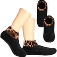 thumbnail image 7 of WSNIJFU Non-slip Thermal Socks Slipper Socks Winter Leopard Floor Socks Winter Indoor Ladies Socks Yoga Grip Socks Fuzzy Slipper Socks Cosy Socks for Women and Girls, 7 of 7