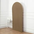 thumbnail image 5 of BalsaCircle 7 ft Taupe Fitted Matte Spandex Round Top Wedding Arch Backdrop Stand Cover Party Events Decorations, 5 of 8