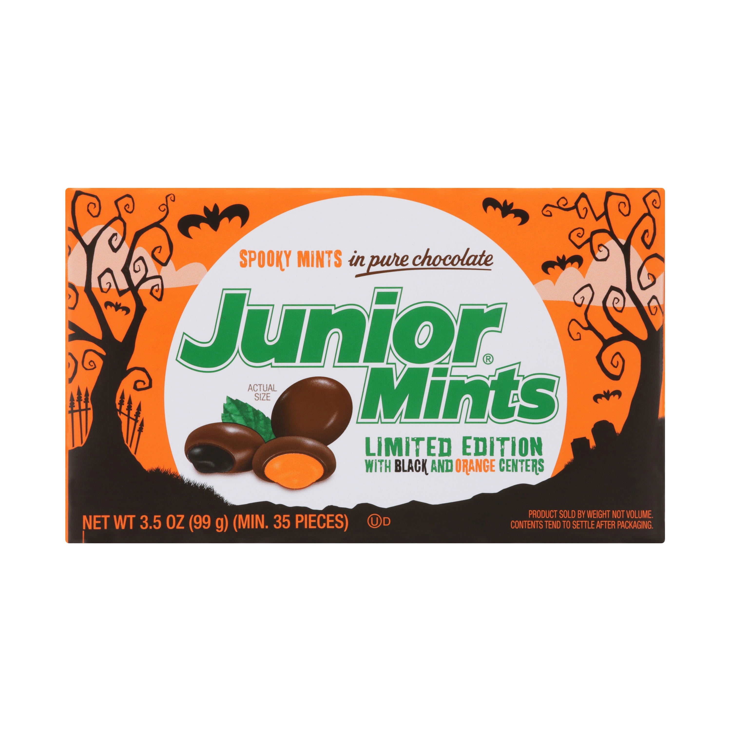 Junior Mint, Spooky Chocolate Covered Mints, 3.5 oz. Peanut Free