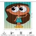 thumbnail image 2 of Juego de 4 cortinas de ducha con diseño de Rosie's Rules, con alfombrillas antideslizantes, tapa de inodoro y alfombrilla de baño, cortina de ducha impermeable con decoración de dibujos animados para, 2 of 8