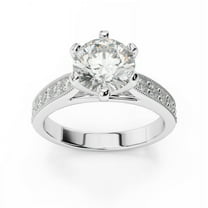 1.50 Ct Excellent Round Diamond Wedding Rings For Women Solid 14K White Gold