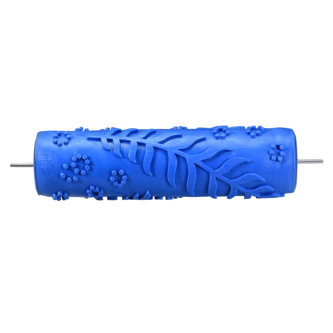 Uxcell EG114C Blue Rubber Embossed Wood Pattern Painting Roller 7