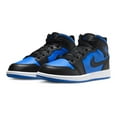 thumbnail image 2 of Jordan 1 Mid Little Kids' Shoes Color: Black/Black/White/Royal Blue Size: 3Y, 2 of 5