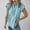 Light Blue, variant on Olyvenn Womens Eyelet Tops Dressy Casual Ruffle Cap Sleeve Button V Neck Blouses Business Work Shirts Tee Summer Outfits Black S