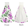 thumbnail image 3 of 2 Pcs Hanging Towels, Dish Towels Watercolor Simple Field Flowers Absorbent Hand Towels with Hanging Loop Washcloth for Bathroom Kitchen, 3 of 6