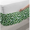 thumbnail image 2 of Monstera Bed Skirt, Exotic Rainforest Leaves Pattern of Dots Jungle Forest Foliage Hipster Art, Elastic Bedskirt Dust Ruffle Wrap Around for Bedding Decor, 4 Sizes, Dark Green White, by Ambesonne, 2 of 2