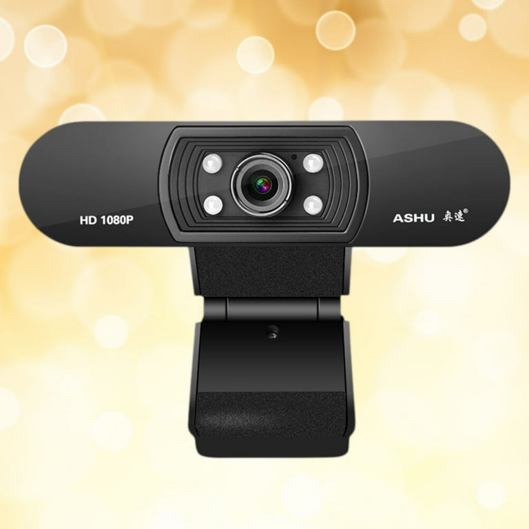Webcam USB High Definition 1080P Camera Web Cam MIC Clip on for Skype Computer PC Laptop Camera Black