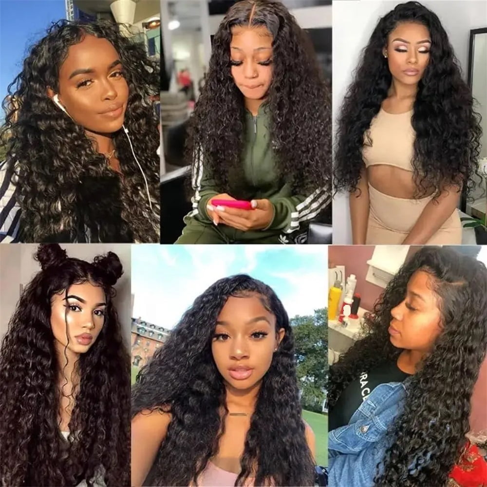 Deep Wave Clip ins Human Hair Extensions Cuticle Aligned Real Hair Curly Thick to Ends with 120g/set 18 Clips
