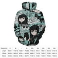 thumbnail image 2 of Demon Slayer Muichiro Tokito Mens Womens Novelty Hoodie 3D Print Pullover Hooded Long Sleeve Sweatshirts Tops Blouse with Pocket, 2 of 8