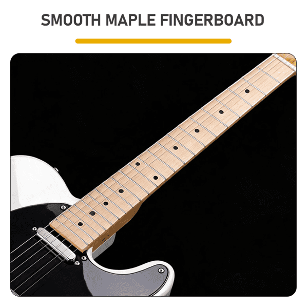 Maple Fingerboard Electric Guitar SS Pickup, White