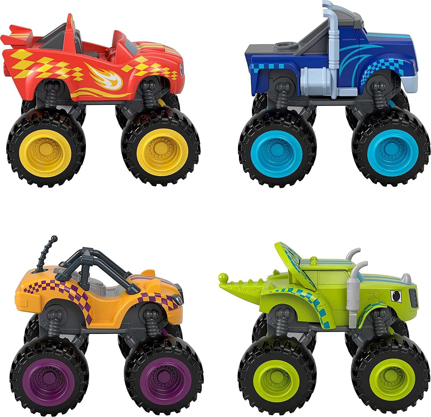 Carrinho de Roda Livre - Blaze and The Monster Machine - Slam e Go Racer  Blaze - Fisher-Price - superlegalbrinquedos