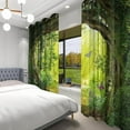 thumbnail image 2 of Forest Blackout Curtains Patterned Tree Scenic Nature Green Spring Woodland Grommet Window Drapes For Bedroom Living Room 42"W x 84"L (Pack of 2), 2 of 6