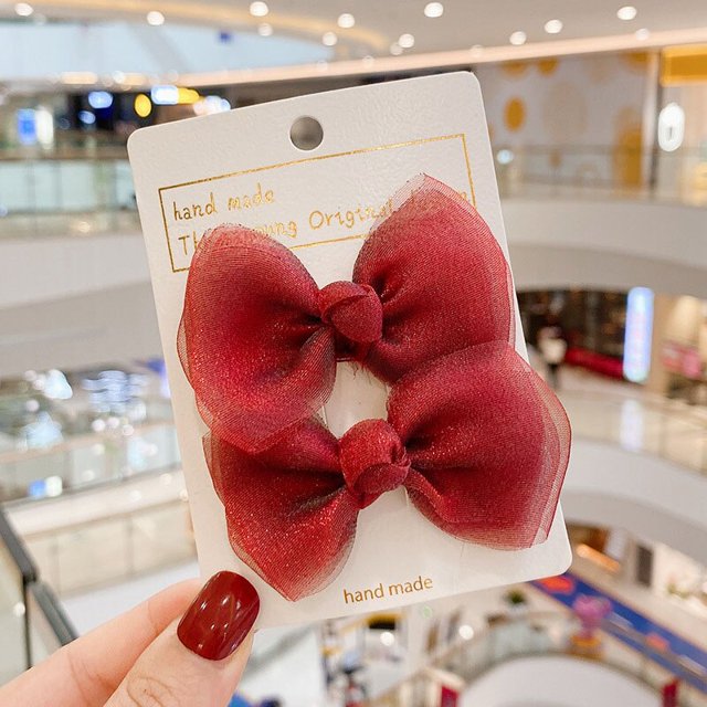 2023 nuevo arco tocado lindo dulce niña accesorios para el cabello verano niñas red Clips rojos bebé horquillas niños pinzas para el cabello regalos Tan Jianjun unisex