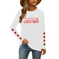 thumbnail image 4 of Christmas Sweatshirt for Women Christmas Sweater Cute Long Sleeve Crewneck Pullover Tops for Fall Winter Outfits, 4 of 7