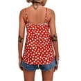 thumbnail image 3 of GORHGORH Summer Women Button-Up T-Shirt Sleeveless V-Neck Stitching Lace Casual Camisole Tank Tops, 3 of 3