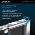 thumbnail image 2 of DreamLine Flex 32 in. D x 60 in. W x 76 3/4 in. H Semi-Frameless Shower Door in Brushed Nickel with Center Drain Base, Backwalls, 2 of 17