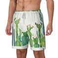 thumbnail image 2 of Uemuo Cartoon Cactus Pattern Mens Swim Trunks Quick Dry Board Shorts with Mesh Lining, Stretch Beach Shorts Quick Dry No-Chafing Board Shorts-XX-Large, 2 of 9