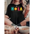 thumbnail image 1 of Camisetas de manga corta para mujer, camisetas de verano estampadas, cómodas, divertidas y casuales, para vacacionesWomen's Fun & Colorful 'Hello Sunshine' Graphic Tee - Casual Crew Neck Short Sleev, 1 of 6