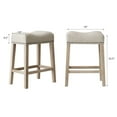 thumbnail image 2 of Roundhill Furniture 25.5" CoCo Counter Height Upholstered Stool, Tan, Set of 2, 2 of 5