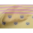 thumbnail image 4 of oneOone Tissu en Coton à Rayures et Imprimé Visage de Chat pour Couture, Largeur 56 Pouces, 4 of 4