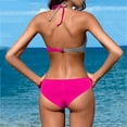 thumbnail image 6 of amlbb Swimsuit Women Two Piece Sexy Women Bikini Splicing Solid Two-Piece Swimwear Swimsuit Beachwear Set Bathing Suit on Clearance, 6 of 8