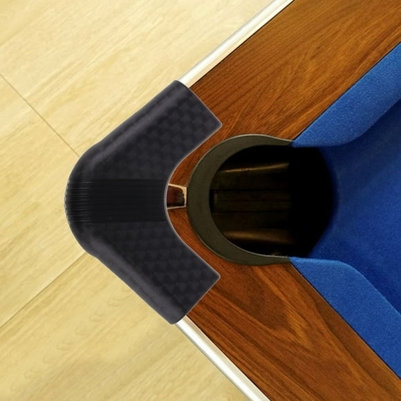 HOOWIFFY 2Pcs Decorative Corner Brackets Pool Table Bumpers Black Nylon 13.00X13.00X2.00CM