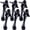 Black, variant on 6 Pieces Heavy Duty Door Stopper 6 Inch Kickdown Door Stops for Bottom Adjustable Metal Spring Kick Down Stand Floor Doorstop Easy Pedal with Rubber Tips Wall Protector(Silver)