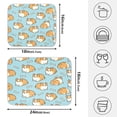 thumbnail image 4 of Cute Corgi Butt Drying Dish Mat Quick Drying Absorbent Soft Durable for Kitchen 18" x 24", 4 of 10