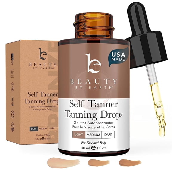 Beauty by Earth Self Tanner Drops for Face Tanner