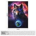 thumbnail image 4 of RUIYC Throw Blanket , Soft Cozy Warm Fuzzy Flannel Plush Blanket Colorful Galaxy Wolf Blue for Couch, Sofa, Bed, Living Room, 4 of 6