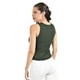thumbnail image 3 of Blusa de canalé sin mangas /Juvenil, 0282 (Verde militar) verde oscuro M, 3 of 5