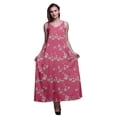 thumbnail image 1 of Bimba Robe Longue Décontractée en Rayonne pour Femmes avec Bretelles Spaghetti Robe d'Été Maxi Robe d'Été-TTTG, 1 of 4