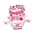 thumbnail image 3 of yuksok Popup Card Handmade Romantic Flower Heart Decorative for Holiday Wedding Her Daughter, 3 of 9