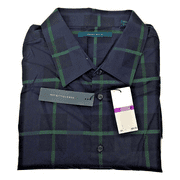 Perry Ellis BigandTall Geometric Long Sleeve Cotton Shirt, Succulent, Size XLT