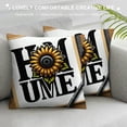 thumbnail image 3 of COMIO Sunflower Pillow Cover, Love Home Throw Pillow, Decorations for Home Farmhouse Indoor Outdoor, Thanksgiving for Sofa Couch Bed Decor White, 3 of 5