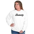 thumbnail image 3 of Beauty Motivational Positivity Women Plus Size Crewneck Sweatshirt Brisco Brands 4X, 3 of 5