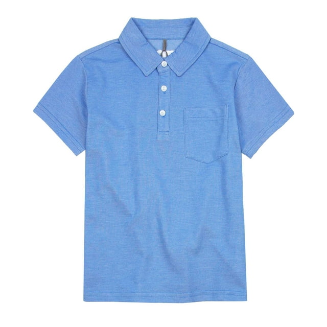 Deux par Deux Polo bleu Cool Class pour garçon, tailles 2-10 - 5