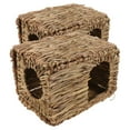 thumbnail image 3 of 2PCS Grass House Foldable House Small Animal Hideaway Guinea Pigs Rabbit House Indoor Outdoor Bunny Hideout Grass Rabbit Bed, 3 of 5