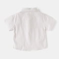 thumbnail image 4 of Ymyiu Toddler Boy Button Down Shirt Boys Dress Shirts Short Sleeve Casual Button Down Shirts Lightweight Breathable Loose Fit Summer Beach Clothes Size 9-10 Years(Khaki, 9-10 Years), 4 of 9