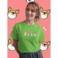 thumbnail image 2 of Corgi Pups Banner T-Shirt Women -Image by Shutterstock, Female XX-Large, 2 of 4