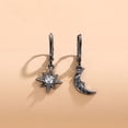 thumbnail image 1 of Pendientes con hebilla para la oreja con personalidad, temperamento, estrella, luna, asimétricos, de un solo diamante, estilo europeo y estadounidense, 1 of 6