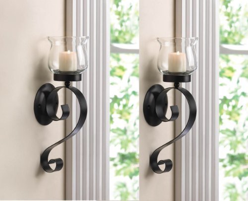 Modern Art Candle Sconces Scroll Work Candle Holder Wall Sconces Hanging Wall Shelf Decor For Home Wall Decorations Weddings 1 Sets Of 2 Pcs Home Kitchen Home Decor Vit Edu Au